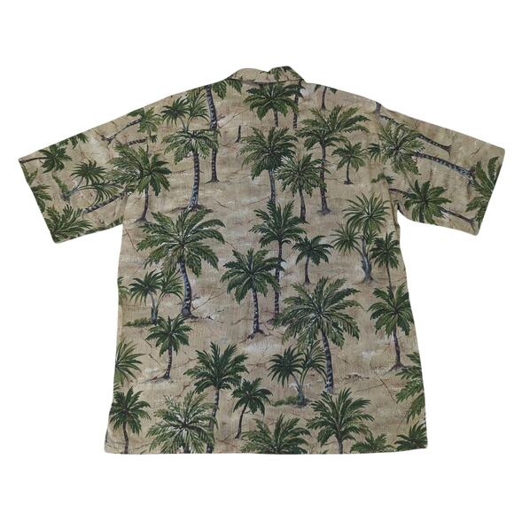 Tori Richard Honolulu Tropical Palm Tree Short Sleeve Button-down Shirt Sz Large - Picture 2 of 8